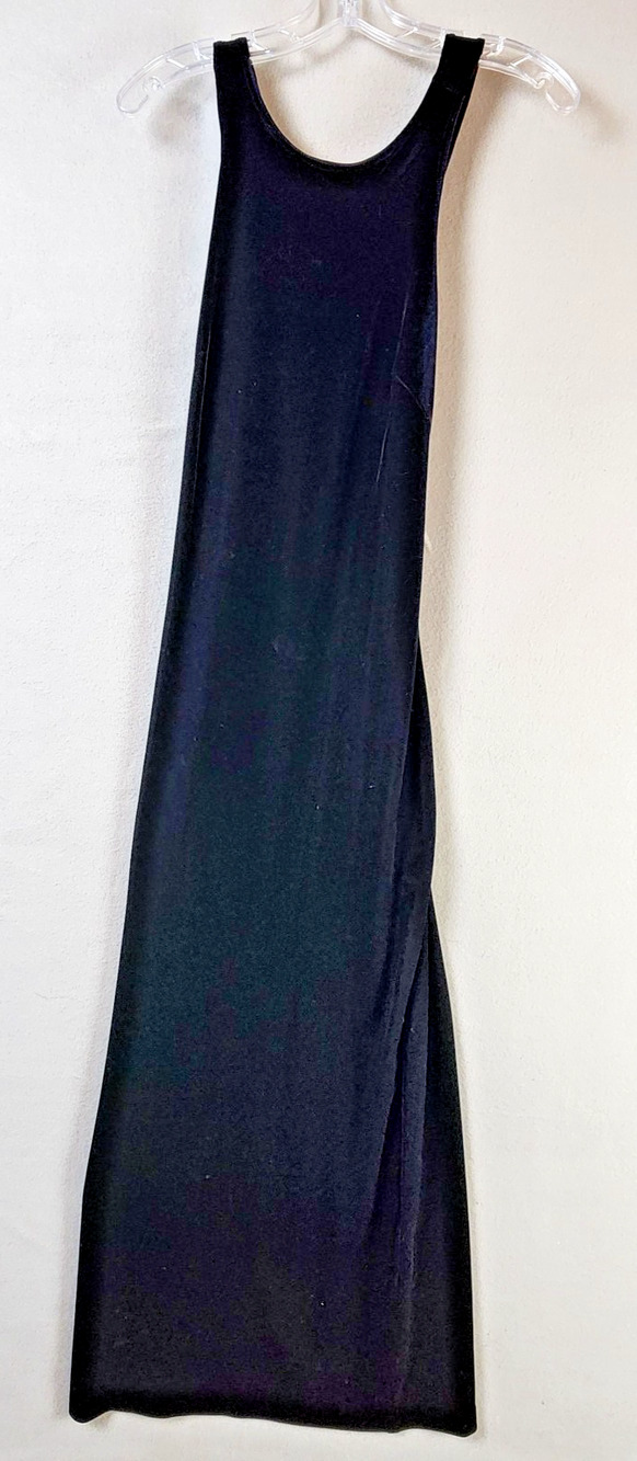 Shelli Segal Sleeveless Stretch Maxi Dress Size 6 Black/Purple Evening Formal